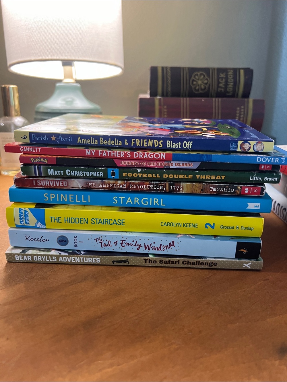 Colorful Kids Book Stack - Blue, Yellow, Red, White